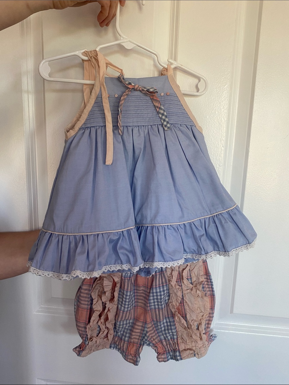 Well Dressed Wolf Blue and Pink Girls Matching Set
